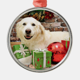 Ornamento De Metal Natal - grandes Pyrenees Labrador X - Ginny