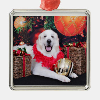 Ornamento De Metal Natal - grandes Pyrenees - Sophie