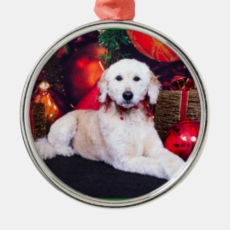Ornamento De Metal Natal - Maggie - GoldenDoodle