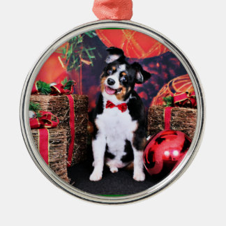 Ornamento De Metal Natal - mini Aussie - Jack
