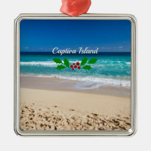 Ornamento De Metal Natal na Ilha Captiva, Flórida