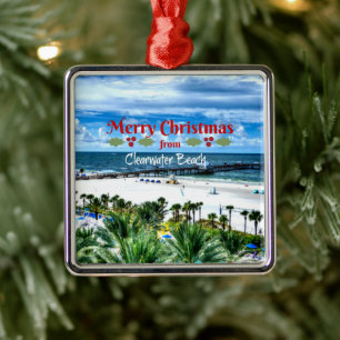 Ornamento De Metal Natal na Praia de Clearwater