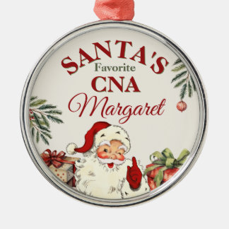 Ornamento De Metal Natal Personalizado do Papai Noel Favorito do CNA