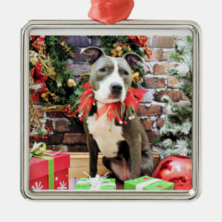 Ornamento De Metal Natal - Pitbull - encanto