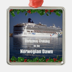 Ornamento De Metal Natal que cruza no alvorecer norueguês