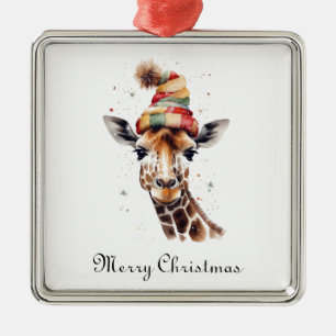 Ornamento De Metal Natal Safari Aconchegante, personalizado