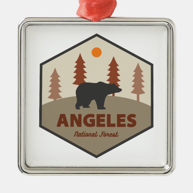 Ornamento De Metal National Forest California Bear (Frente)