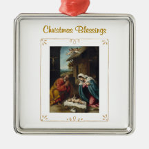 Nativity Christmas Blessings Religious Ornament