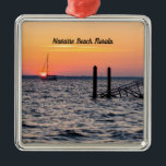 Ornamento De Metal Navarre Florida Papais noeis Rosa Sunrise Ornament<br><div class="desc">Ornamento Premium com uma foto onde o sol se pop sobre as árvores no centro de um mastro de veleiro ao longo dos Papais noeis Rosa Sound em Navarre Flórida, Estados Unidos. A extremidade de um cais ou doca de barco é silenciada ao lado. Procurando mais impressões ou produtos? Sinta-se...</div>