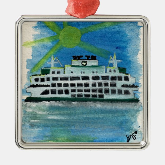 Ornamento De Metal Navegação em Mares Pesados (Frente)