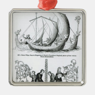 Ornamento De Metal Navio saxão