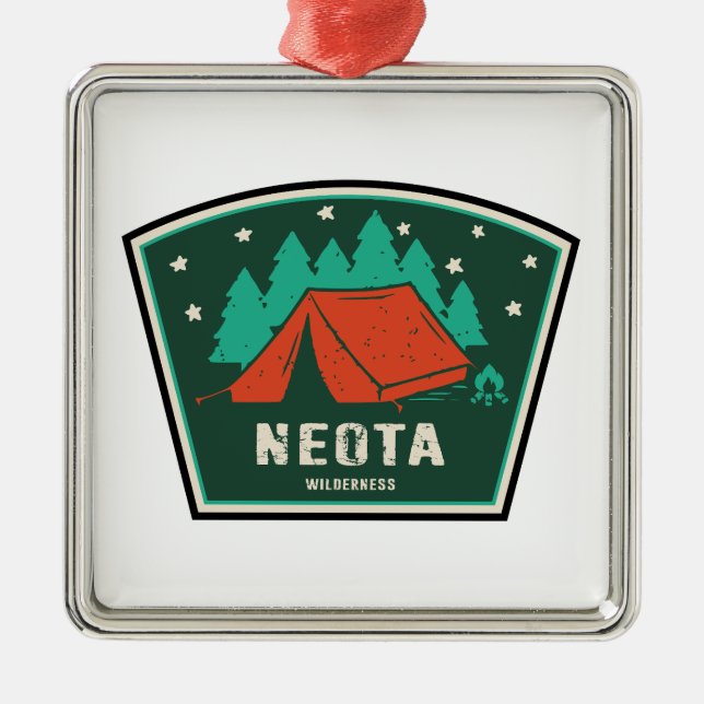 Ornamento De Metal Neota Wilderness Colorado Camping (Frente)