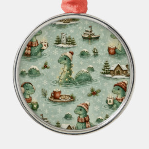 Ornamento De Metal Nessie do Natal Monstro do Lago Ness Aconchegante 