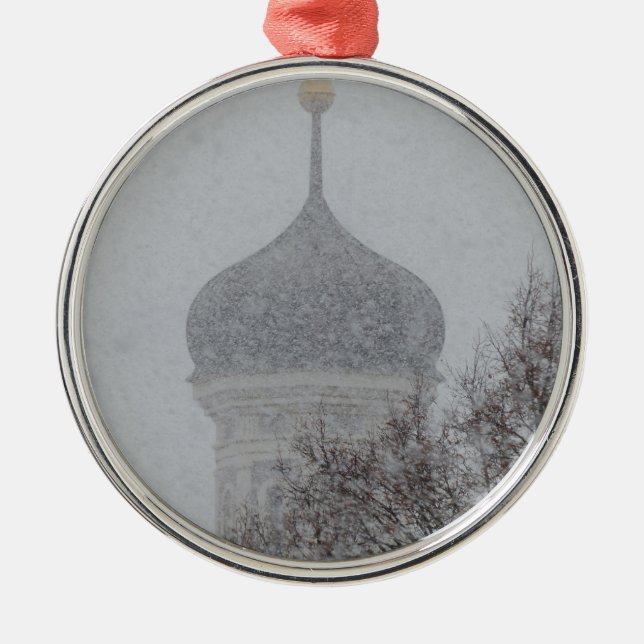 Ornamento De Metal Nevasca Russa (Frente)