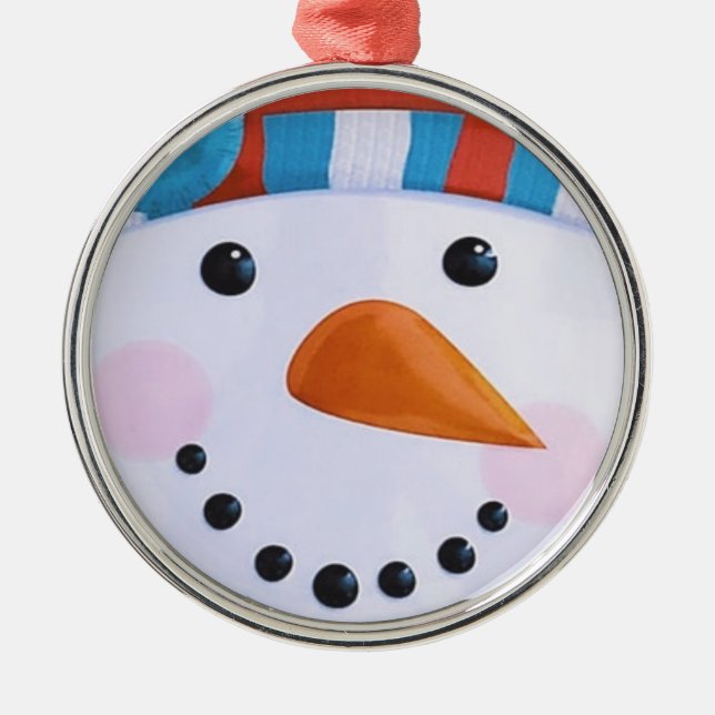 Ornamento De Metal Neve Carrot Nose Winter Christmas (Frente)
