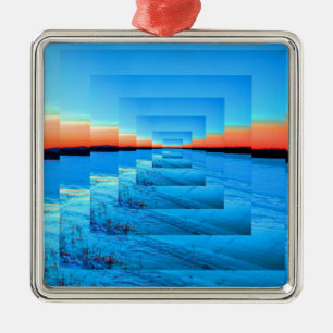 Ornamento De Metal Neve Infinita