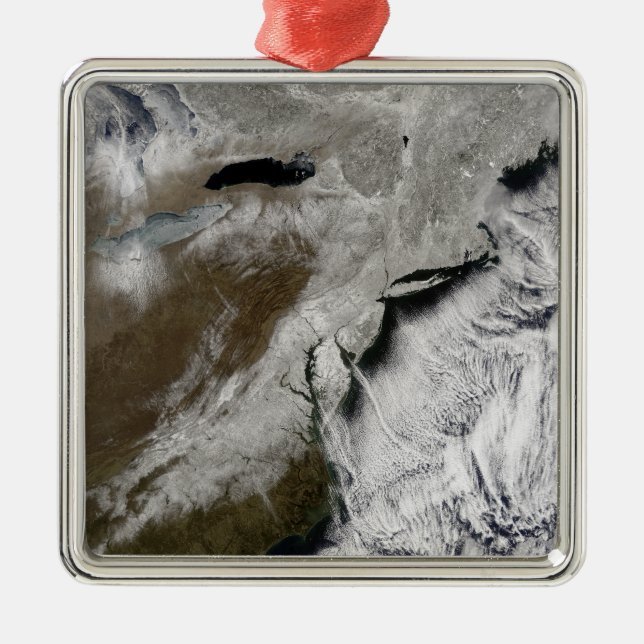 Ornamento De Metal Neve no nordeste dos Estados Unidos (Frente)