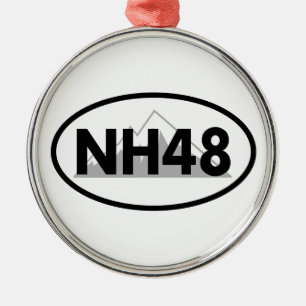 Ornamento De Metal New Hampshire 48 Oval