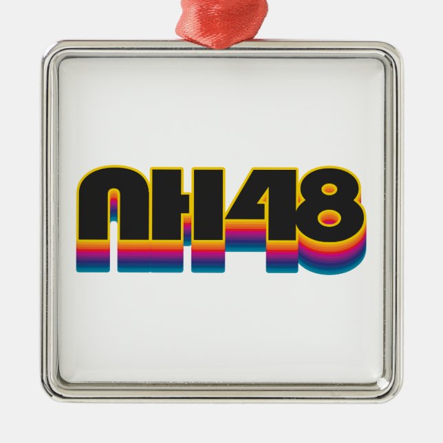 Ornamento De Metal New Hampshire 48 Rainbow (Frente)