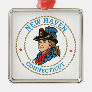 Ornamento De Metal New Haven Connecticut Colonial