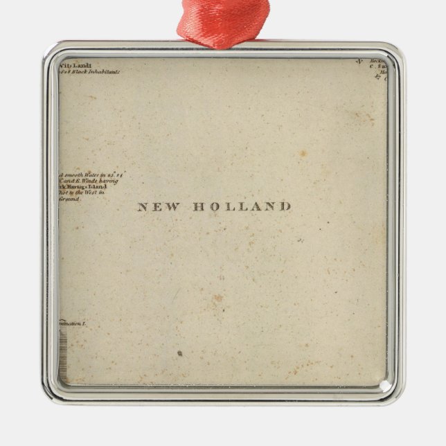 Ornamento De Metal New Holland, Austrália (Frente)