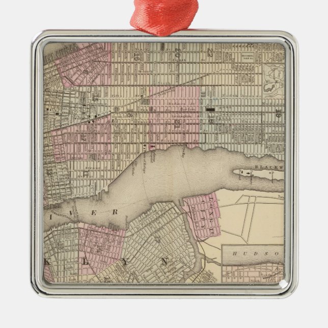 Ornamento De Metal New York, Brooklyn 3 (Frente)