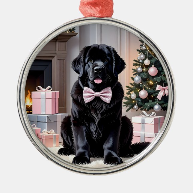 Ornamento De Metal Newland Dog Christmas (Frente)