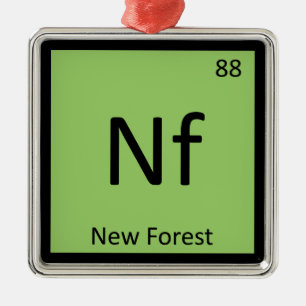 Ornamento De Metal Nf - Pônei da Nova Floresta Elemento Químico Caval