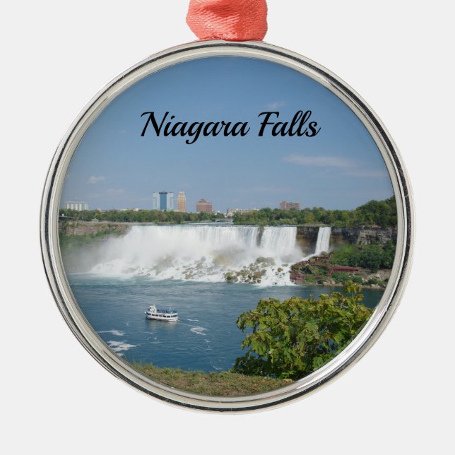 Ornamento De Metal Niagara Cai do Lado Canadiano (Frente)