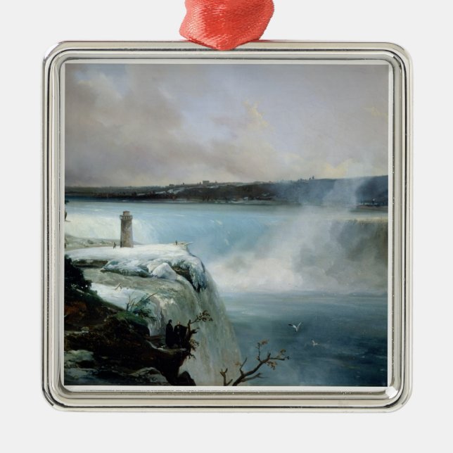 Ornamento De Metal Niagara Falls, c.1837-40 (óleo em canvas) (Frente)