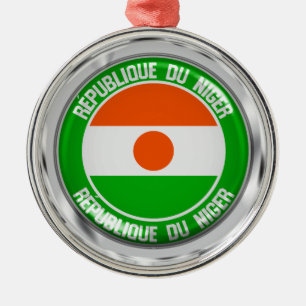 Ornamento De Metal Niger Round Emblem