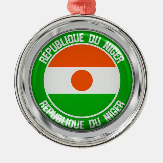 Ornamento De Metal Niger Round Emblem (Frente)