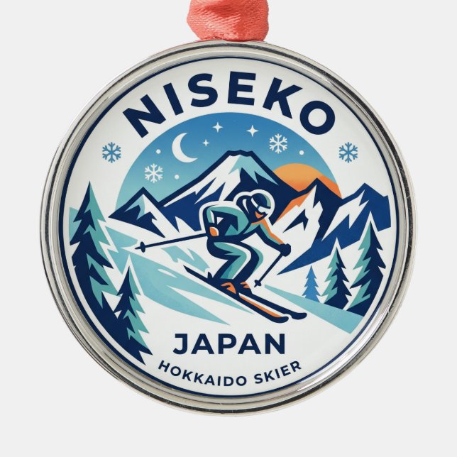 Ornamento De Metal Niseko Japão (Frente)