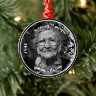 Ornamento De Metal No Loving Memory Memorial Photo Birth Metal