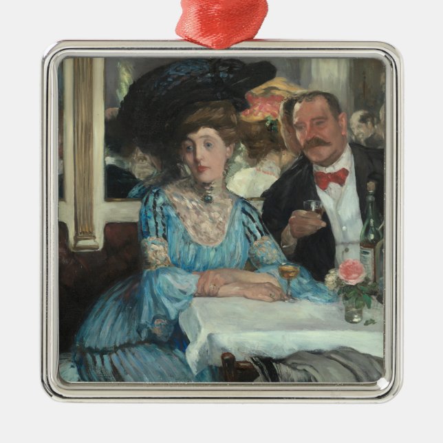 Ornamento De Metal No restaurante Mouquins NY - William Glackens - (Frente)