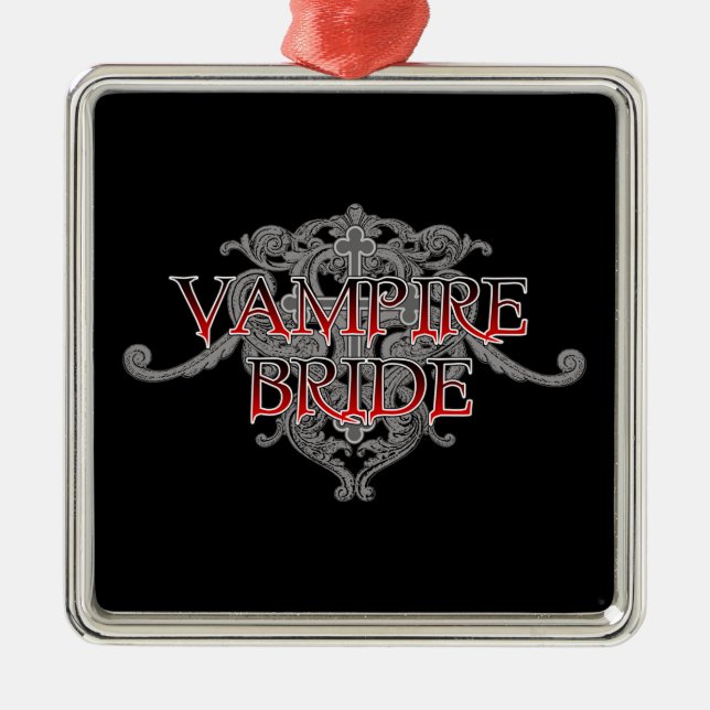 Ornamento De Metal Noiva Vampira (Frente)
