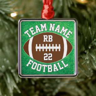 Ornamento De Metal Nome da Equipe de Futebol Personalizada, Número d