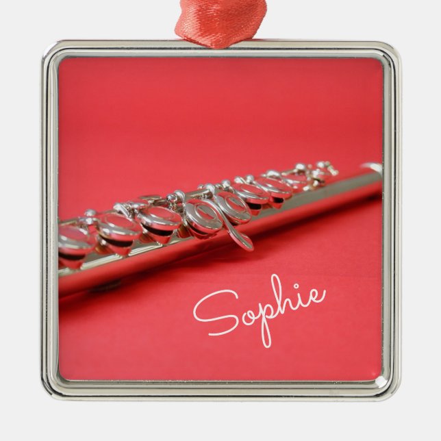 Ornamento De Metal Nome do instrumento musical flute (Frente)