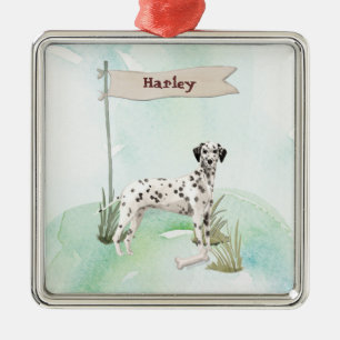 Ornamento De Metal Nome Personalizado Cão de Pet Dalmaciano