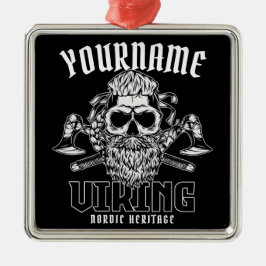 Ornamento De Metal NOME Personalizado Viking Nordic Warrior Heritage