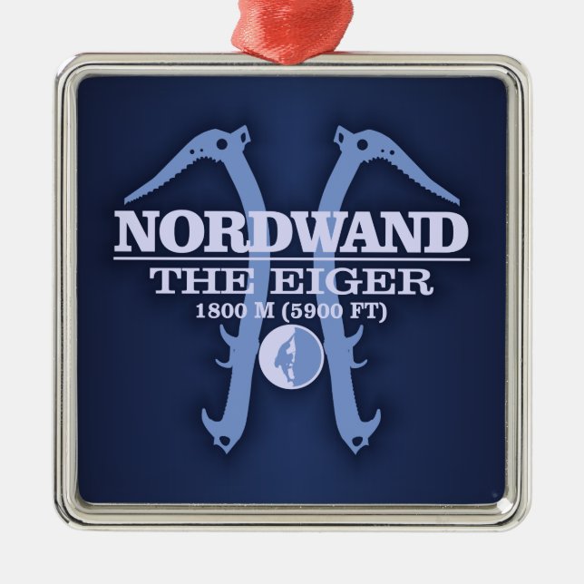 Ornamento De Metal Nordwand "The Eiger" (Frente)