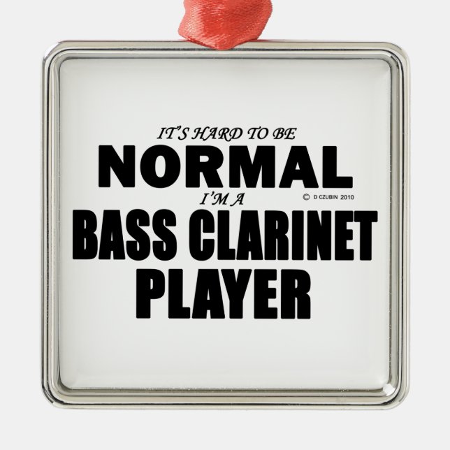 Ornamento De Metal Normal Bass Clarinet Player (Frente)