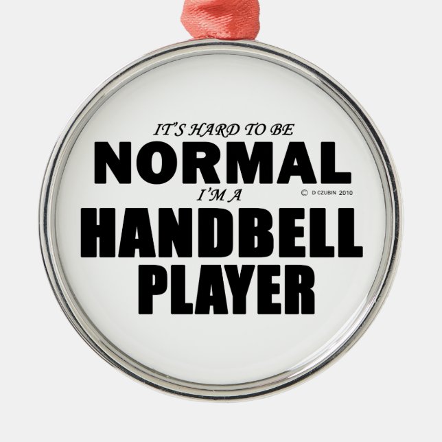 Ornamento De Metal Normal Handbell Player (Frente)