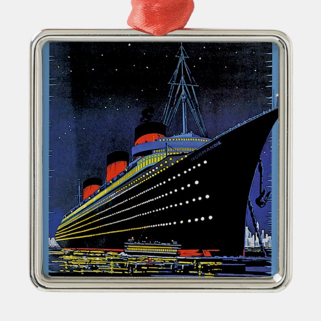 Ornamento De Metal Normandie na noite (Frente)