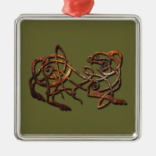 Ornamento De Metal Norse Lion