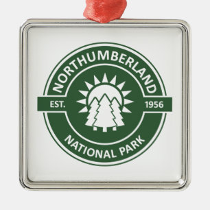 Ornamento De Metal Northumberland National Park Sun Trees