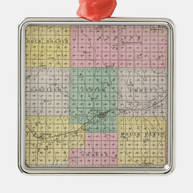 Ornamento De Metal Norton County, Kansas (Frente)