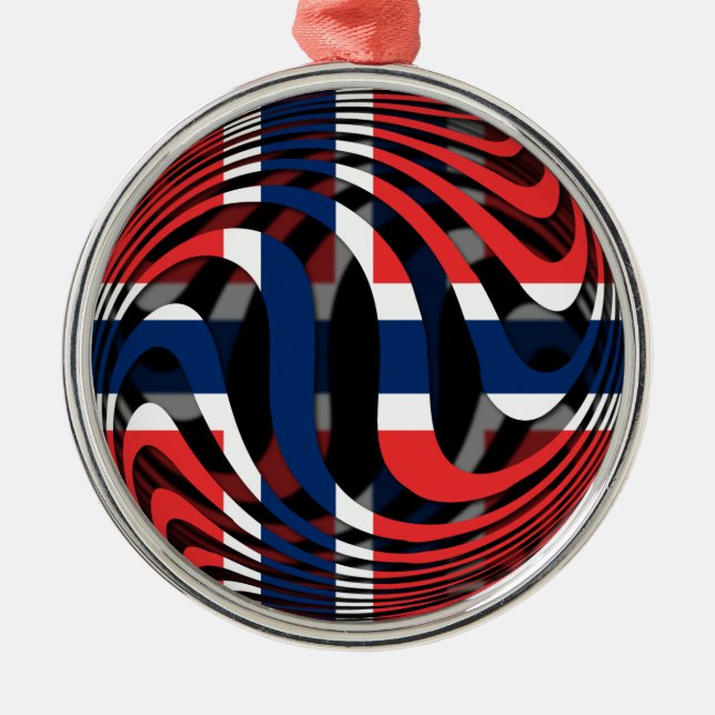 Ornamento De Metal Noruega #1 (Frente)