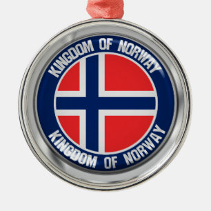 Ornamento De Metal Noruega Round Emblem