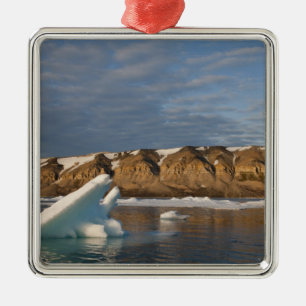 Ornamento De Metal Noruega, Svalbard, Ilha Spitsbergen, Pôr do sol